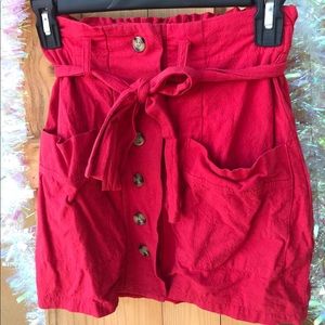 Skirt color red with bottom